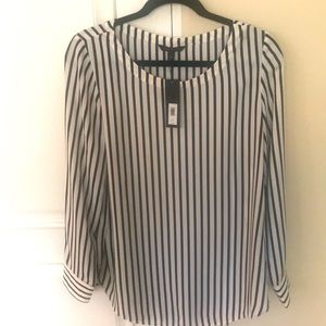 Banana Republic blue & white stripe blouse - NWT
